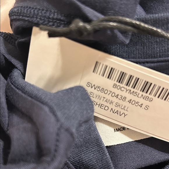 🐾SOUL by SoulCycle Navy Evelyn Skull Graphic Tank Top size S NWT - Picture 6 of 6